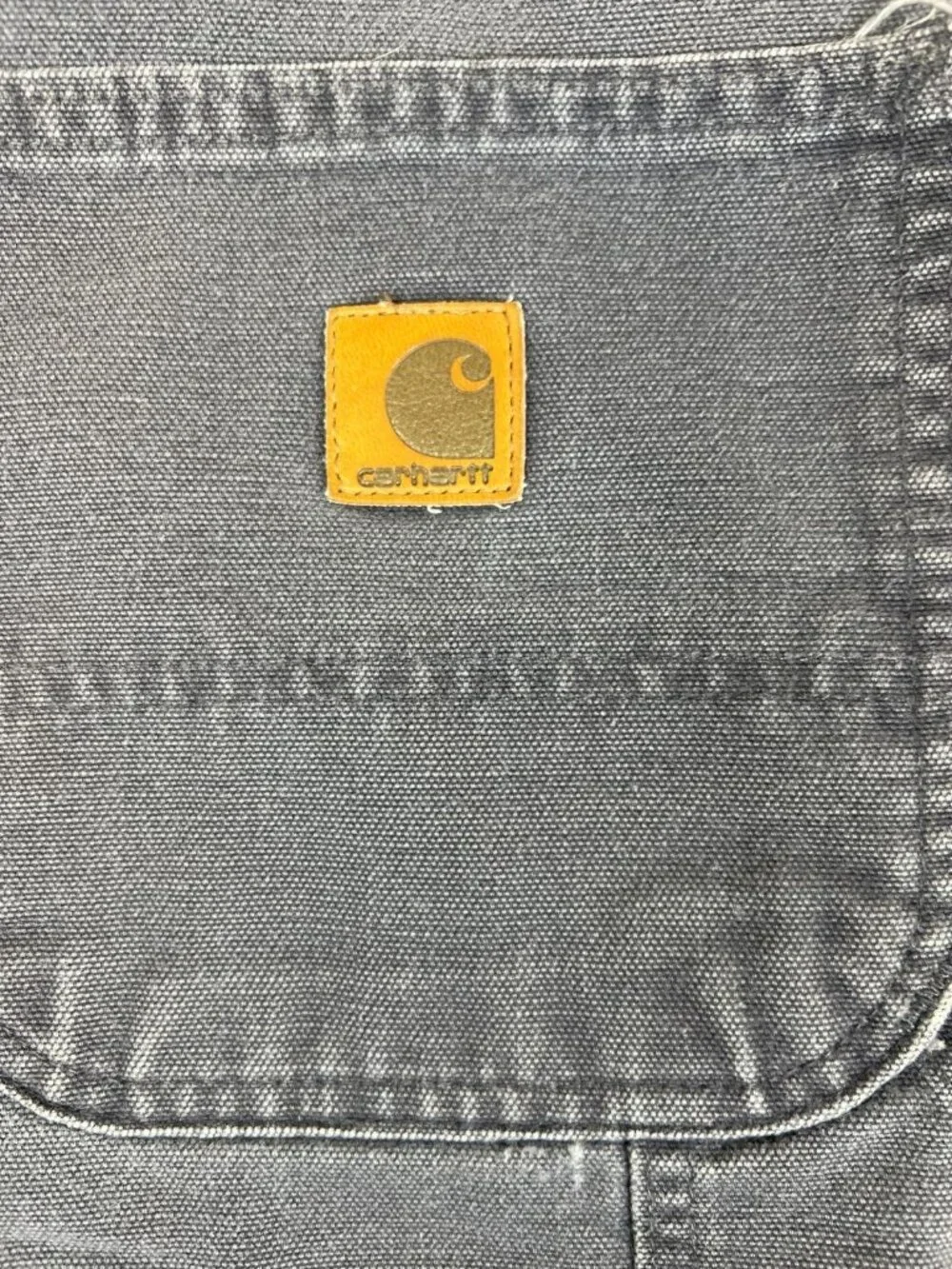 Vintage Carhartt B11 MDT Washed Duck Work Dungaree Pants 34x29 Carpenter - Picture 3 of 6